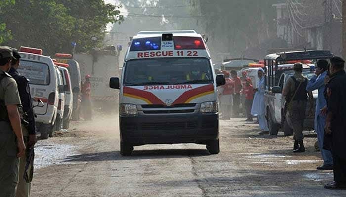 The representational image shows an ambulance on a road. — AFP/File