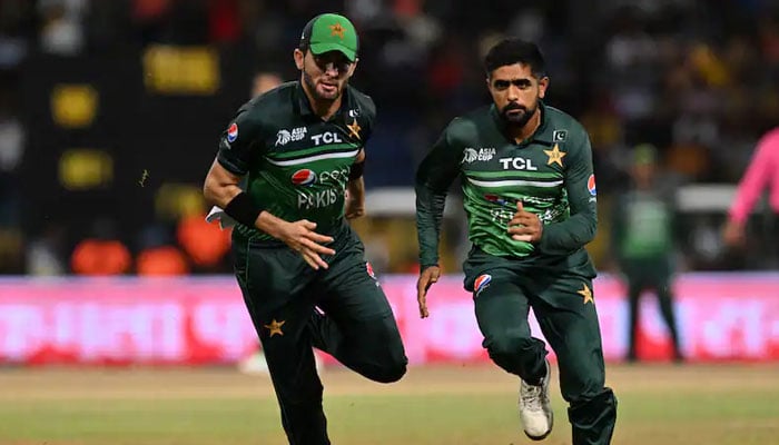 Pakistan’s pacer Shaheen Shah Afridi (left) and batter Babar Azam. — AFP/File