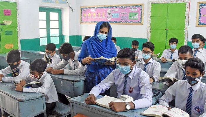 Representational image  shows a teacher busy at a classroom on November 5, 2024. — Online