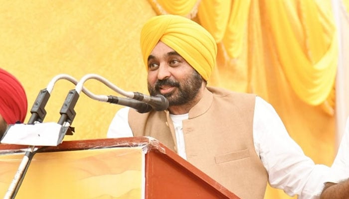 Indian Punjab’s Chief Minister Bhagwant Mann addresses at an event on Novemebr 13, 2024. — Facebook@BhagwantMann1