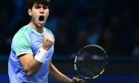 Alcaraz beats Rublev to open ATP Finals account