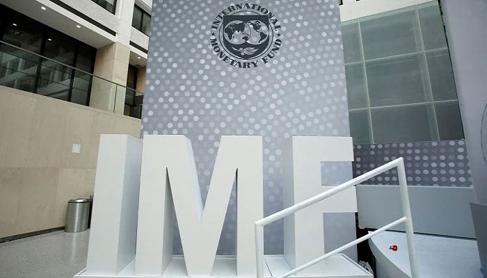 The International Monetary Fund logo is seen inside the headquarters in Washington, US, October 9, 2016. — Reuters