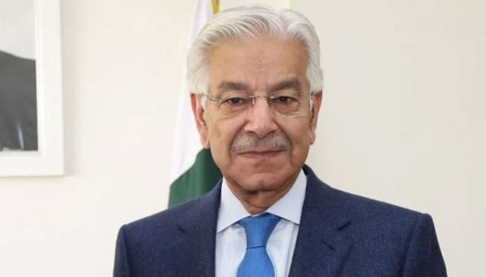 Minister for Defence Khawaja Asif poses in this undated image. — Facebook@khawajaAsifofficial