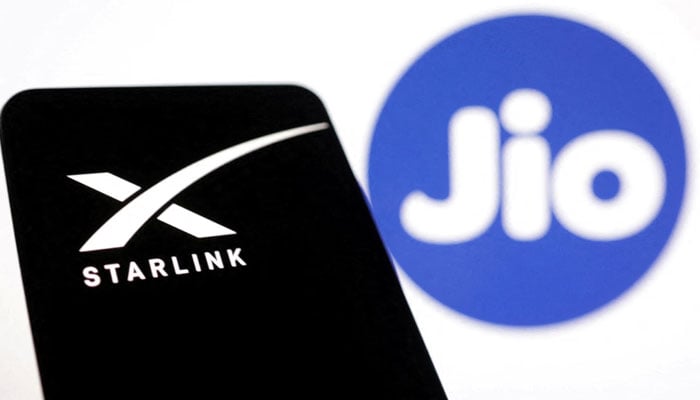 Starlink and Jio logos are seen in this illustration taken, June 21, 2023. — Reuters