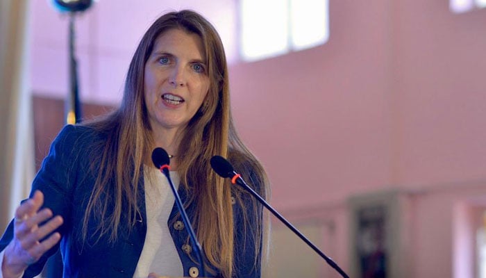 British High Commissioner to Pakistan Jane Marriott addresses at an event on November 13, 2024. — X@@JaneMarriottUK