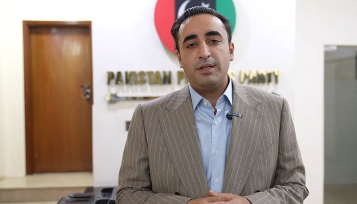 Chairman Pakistan Peoples Party (PPP) Bilawal Bhutto Zardari speaks to the media at Bilawal House on November 14, 2024. — Screengrab via Facebook@Bilawalhouse