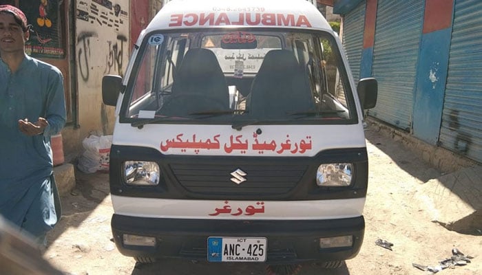 The representational image shows an ambulance in Torghar. — Facebook/Torghar medical complex/File