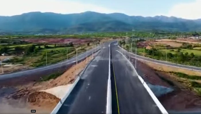 The image shows a portion of completed Bara Kahu Bypass project. — Screengrab via Facebook@developingPak