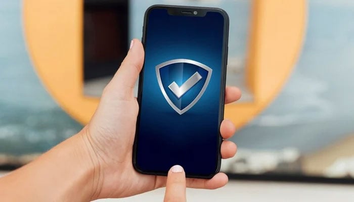 Representational image of a smartphone displaying the VPN logo. — Freepik/File