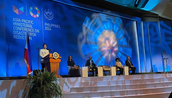 This representational image shows a participant speaks during the Asia Pacific Ministerial Conference. — undrr.org/file