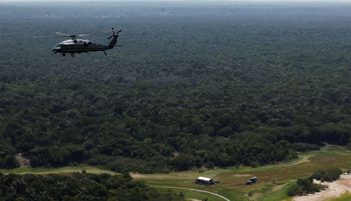 US President Joe Biden participates in an aerial tour of the Amazon in Manaus, Brazil, November 17, 2024. — Reuters