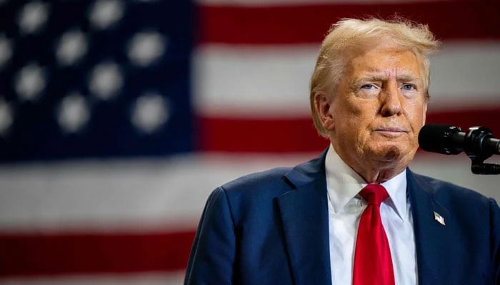 President-Elect US President Donald Trump speaks to attendees during a campaign rally at the Mosack Group warehouse in Mint Hill, North Carolina on September 25, 2024. — AFP