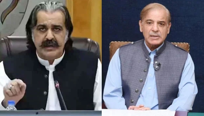 This combo of images shows, KP Chief Minister Ali Amin Gandapur (left) and Prime Minister Shehbaz Sharif (right). — Facebook/@Ali Amin Khan Gandapur/X/@PakPMO/file