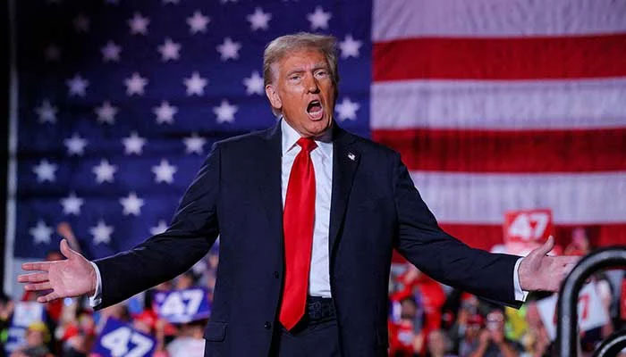 US President-elect Donald Trump attends his campaign rally at Macomb Community College in Warren, Michigan, November 1, 2024. — Reuters