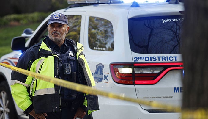 A representational image of a policeman standing on crime scene. — AFP/file