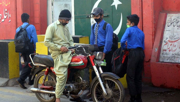 Students are going to school after reopening as air quality improves in Punjab on November 19, 2024. — PPI