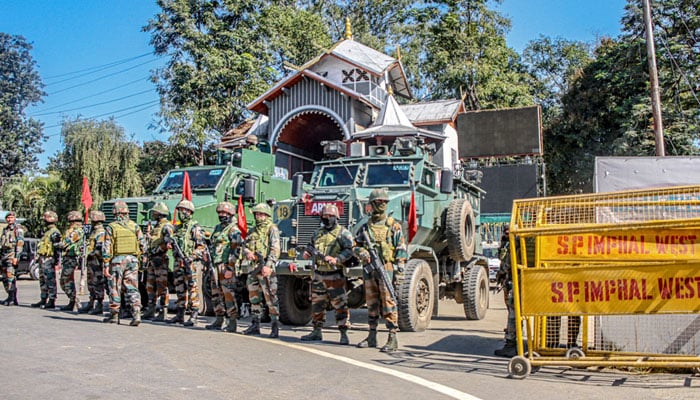 Indian paramilitary troops in Manipur. — AFP/file