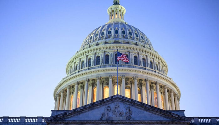 United States national flag mounted on White House in Washinton DC. — AFP/File