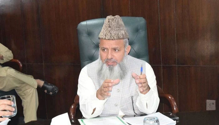 Chairman of the Council of Islamic Ideology (CII) Dr Muhammad Raghib Hussain Naeemi speaks at a meeting on October 9, 2024. — Facebook@Council of Islamic Ideology