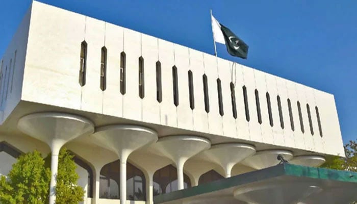 The exterior view of the Pakistan Embassy in Abu Dhabi, UAE in this undated image.— X@PakinUAE/File