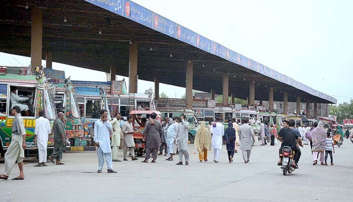 This representational image shows a view of a general bus stand. — APP/File