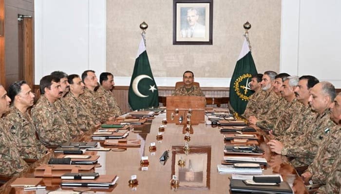 COAS General Syed Asim Munir presides over 265th Corps Commanders’ Conference (CCC) at GHQ on July 5, 2024. — ISPR