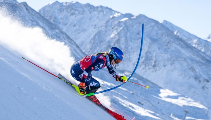 US skier Mikaela Shiffrin in action. — AFP/file