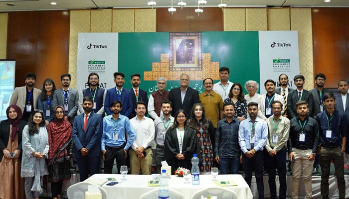 A group photo from a session of the 18th Youth Parliament Pakistan-YPP.— Faceboo@YouthParliamentPakistan/file