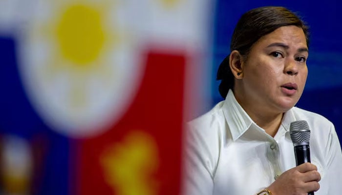 Philippine Vice President and Education Secretary Sara Duterte speaks during an economic briefing following President Ferdinand Marcos Jrs first State of the Nation Address, in Pasay City, Metro Manila, Philippines on July 26, 2022.— Reuters