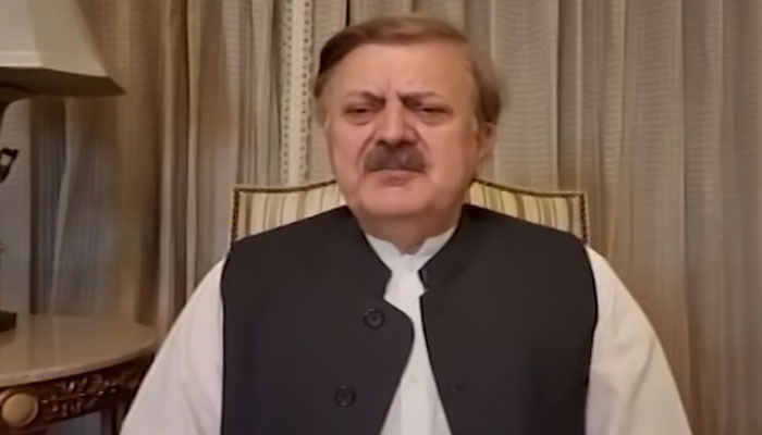 Former federal minister Humayun Akhtar. — Screengrab via youtube@@geonews/file