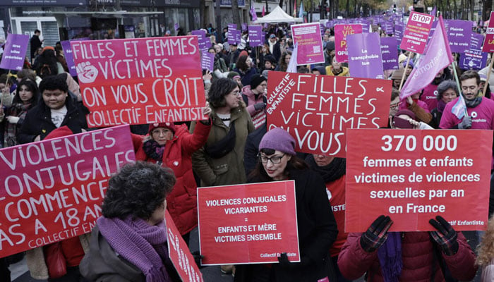 Thousands turned out in the streets of Paris can be seen.— AFP/file