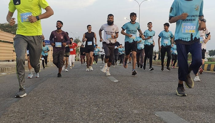 Runner taking part in a running event. — Facebook@KurKarachiRuners/file