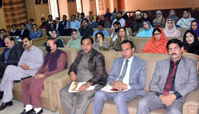 Participants attend a workshop organised by the Quality Enhancement Cell of Government College University Faisalabad (GCUF) at the GCUF on November 25, 2024. — Facebook@gcufits