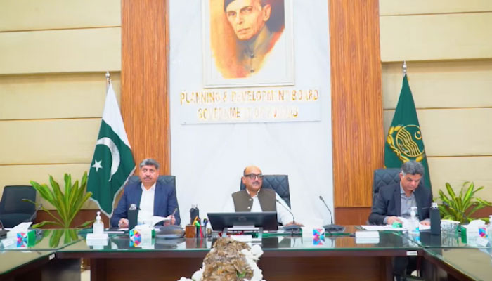 Planning and Development (P&D) Board Chairman, Barrister Nabeel Ahmad Awan (centre) chairs the 47th meeting of the fiscal year 2024-25, the Provincial Development Working Party (PDWP) on November 25, 2024. — Facebook@PnDBPb