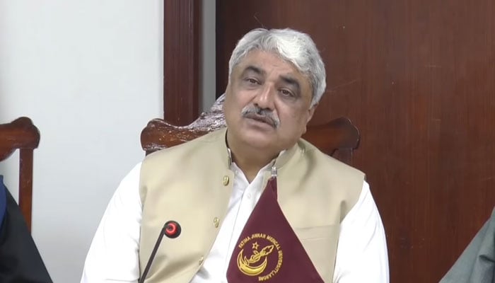 Provincial Health Minister Khawaja Salman Rafique addresses the 39th Syndicate meeting of Fatima Jinnah Medical University (FJMU) on November 26, 2024. — Screengrab via Facebook@SalmanRafiquePK