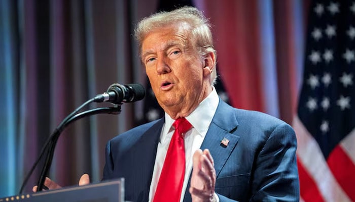 US President-elect Donald Trump speaks during a meeting with House Republicans at the Hyatt Regency hotel in Washington, DC, US on November 13, 2024. — Reuters