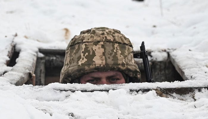 A Ukrainian service member attends military exercises during drills at a training ground, amid Russias attack on Ukraine, in Chernihiv region, Ukraine on November 22, 2024. — Reuters