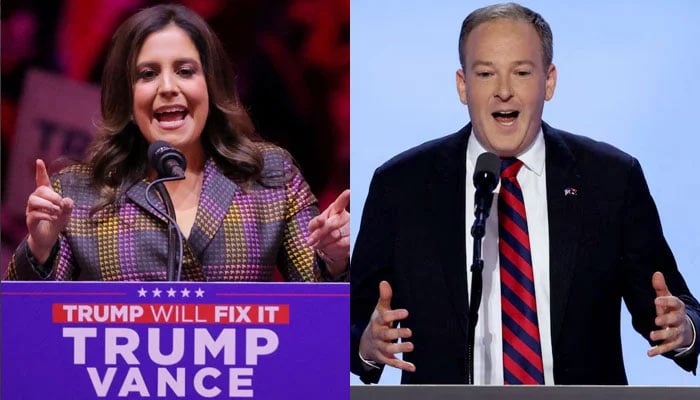 Elise Stefanik, (left) a Trump loyalist congresswoman and Lee Zeldin, Trumps pick to lead the Environmental Protection Agency. —Reuters/File