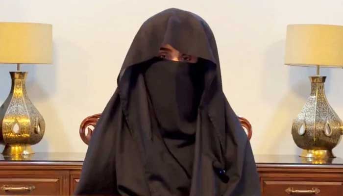 Bushra Bibi, former first lady and wife of incarcerated PTI founder Imran Khan, speaks in a video message, November 21, 2024. — Screengrab via X/@PTIofficial