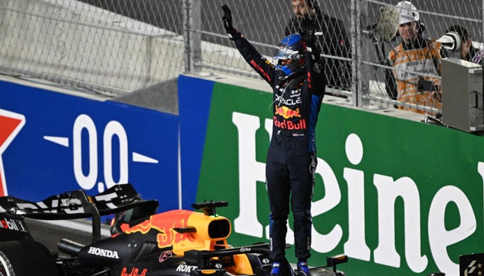 Red Bull Racings Max Verstappen celebrates winning his fourth consecutive Formula One world title at the Las Vegas GP. — AFP/File