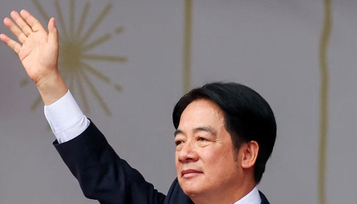 Taiwan President Lai Ching-te waves to the crowd on national day to mark the 113th birthday of the Republic of China, Taiwans formal name, in Taipei, Taiwan October 10, 2024. — Reuters