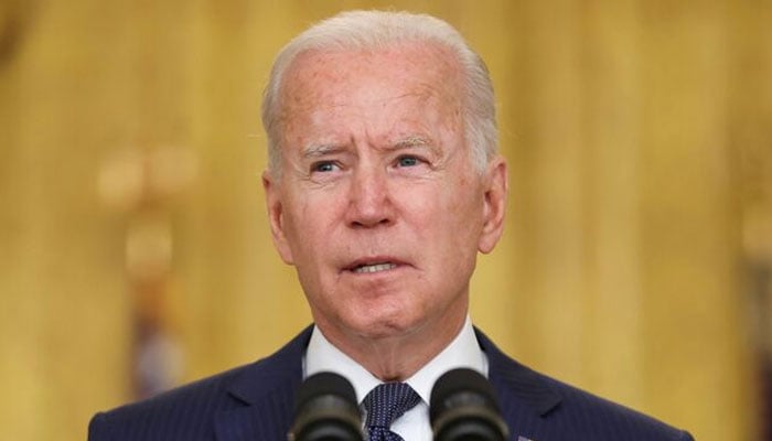 US President Joe Biden delivering lecture at the East Room of the White House in Washington, US August 26, 2021. — Reuters