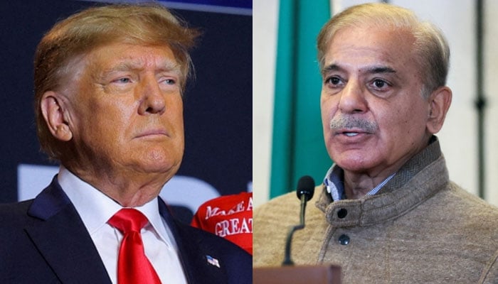 Prime Minister Shehbaz Sharif (right) and former US president Donald Trump. — Reuters/File