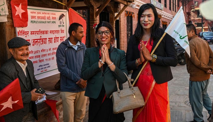 Two Nepalese transgender candidates seen in this undated image.— AFP/File