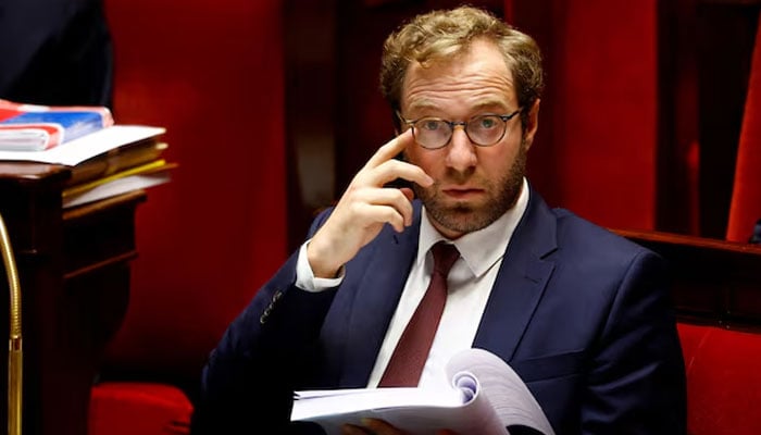 Finance and Industry Minister Antoine Armand attends a debate session on the first part of the 2025 budget bill (PLF) at the National Assembly in Paris, France, October 22, 2024. — Reuters