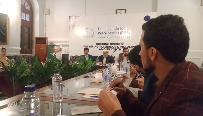 An image from the workshop on Tolerance and Inclusivity among Youth  arranged by Pakistan Institute for Peace Studies at Peshawar barracks. — Facebook@MuhammadWaqasShinwari/File