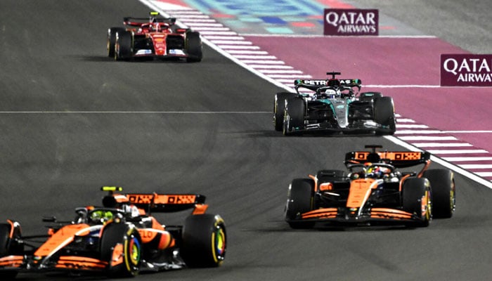 McLarens Oscar Piastri (right) and Lando Norris (left) took a valuable one-two for the British constructor at the sprint race ahead of the Qatar Formula One Grand Prix. — AFP/File