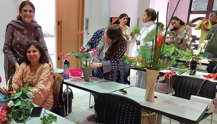 An image from an event by Ikebana International Karachi Chapter. — Facebook@IkebanaInternational,KarachiChapter20/File