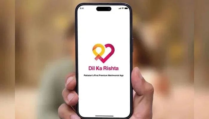 An image showing the logo of Dil Ka Rishta app on a smartphone screen. — Dil Ka Rishta/File