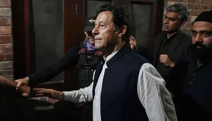 PTI founder Imran Khan appears at the Lahore High Court on March 17, 2023. — AFP